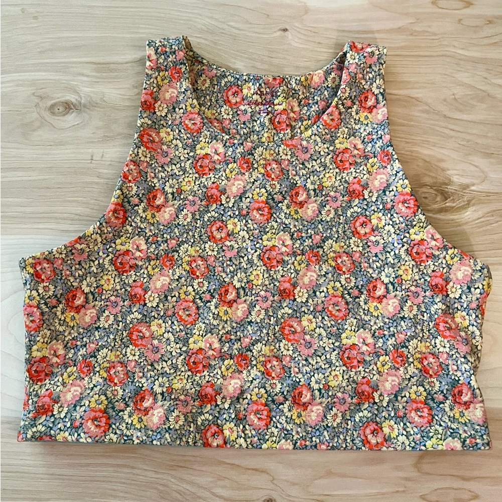THE GREAT. x Eddie Bauer Floral Cropped Sports Bra Large